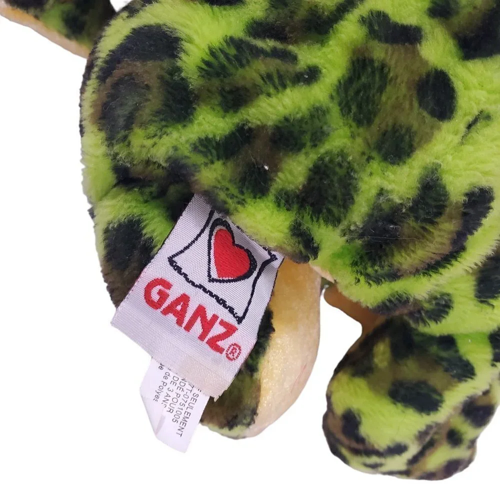 Ganz Webkinz Bullfrog Plush 9” Green Bean Bag Plush Stuff Doll Frog